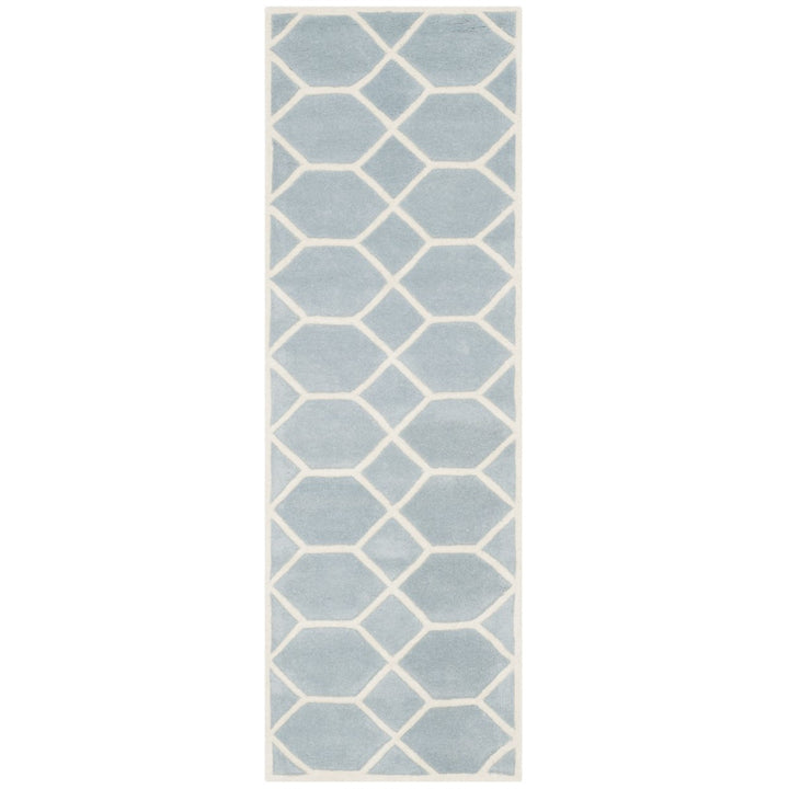 SAFAVIEH Chatham CHT755B Handmade Blue / Ivory Rug Image 5