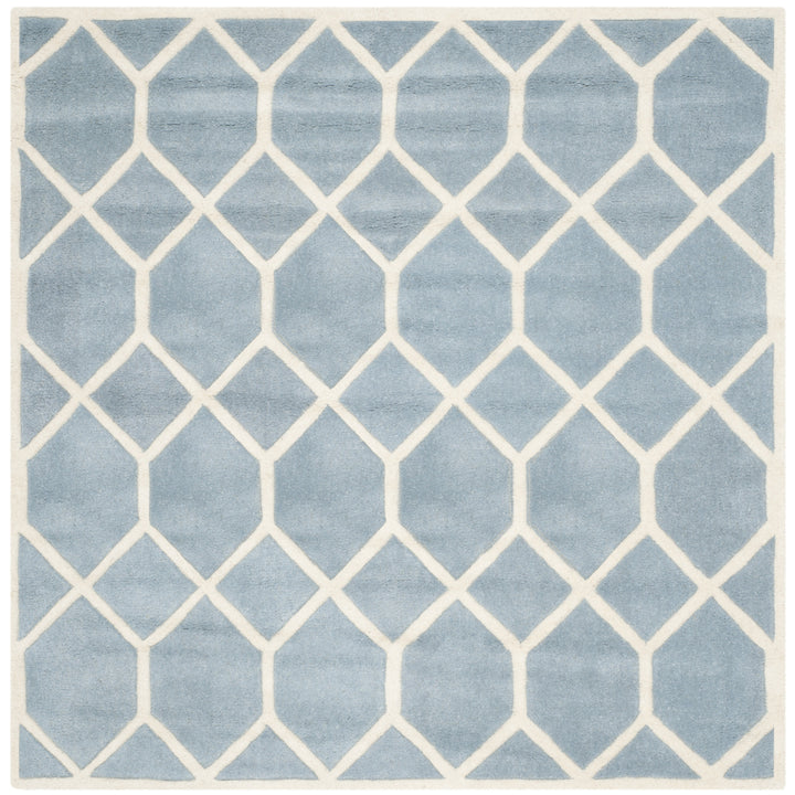 SAFAVIEH Chatham CHT755B Handmade Blue / Ivory Rug Image 6