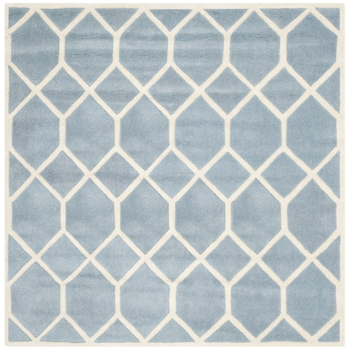 SAFAVIEH Chatham CHT755B Handmade Blue / Ivory Rug Image 1