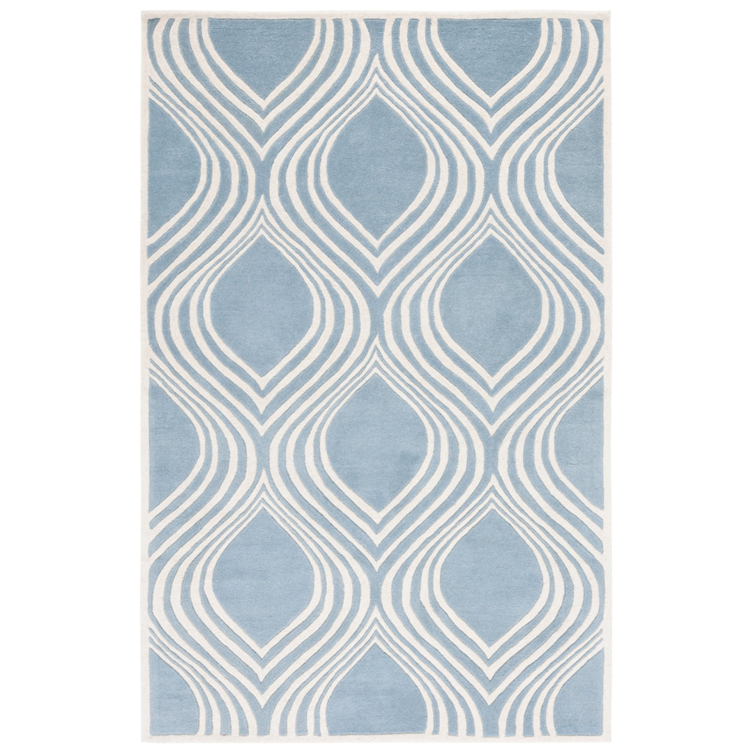 SAFAVIEH Chatham CHT758B Handmade Blue / Ivory Rug Image 4