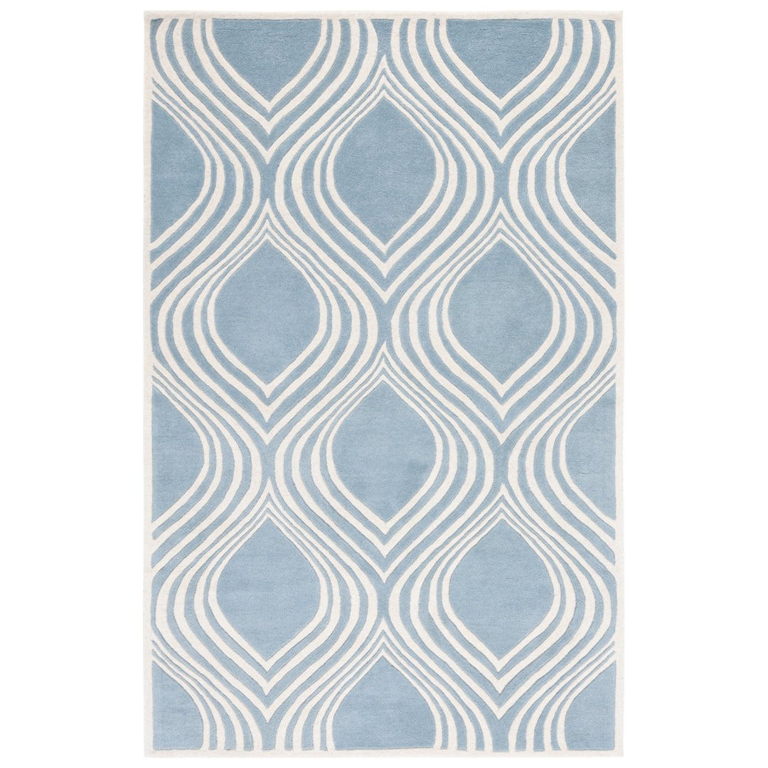 SAFAVIEH Chatham CHT758B Handmade Blue / Ivory Rug Image 1