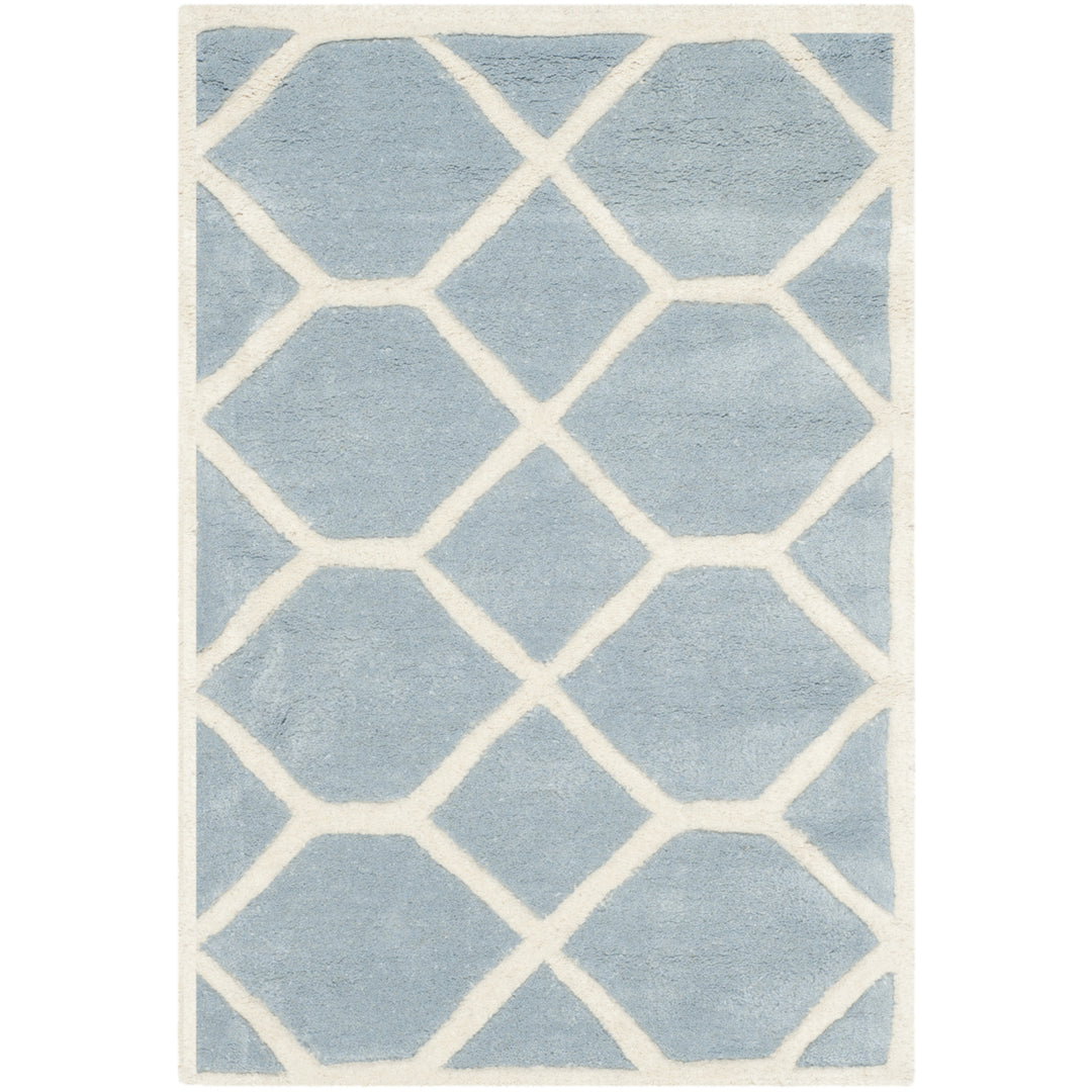 SAFAVIEH Chatham CHT755B Handmade Blue / Ivory Rug Image 10