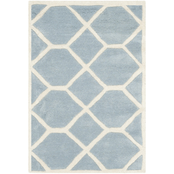 SAFAVIEH Chatham CHT755B Handmade Blue / Ivory Rug Image 10