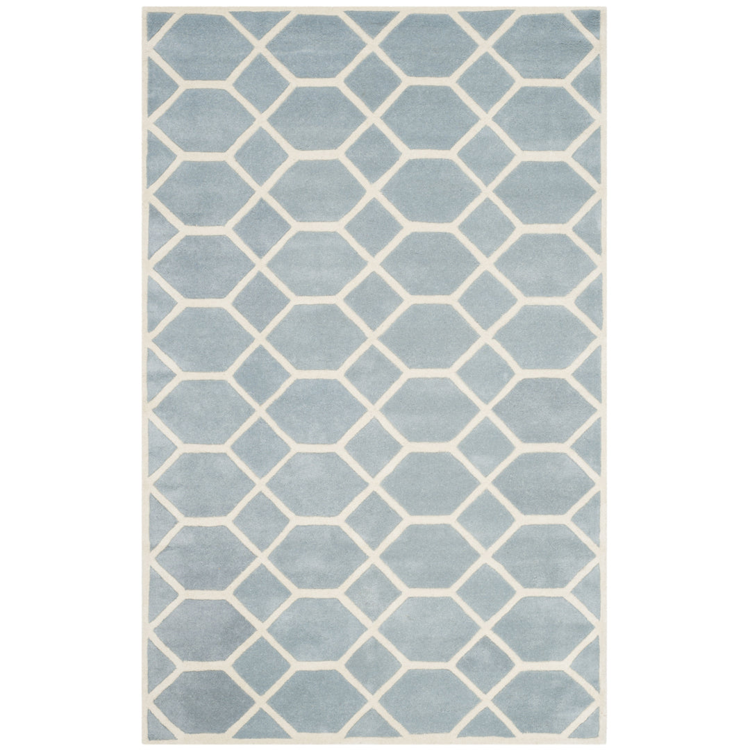 SAFAVIEH Chatham CHT755B Handmade Blue / Ivory Rug Image 11