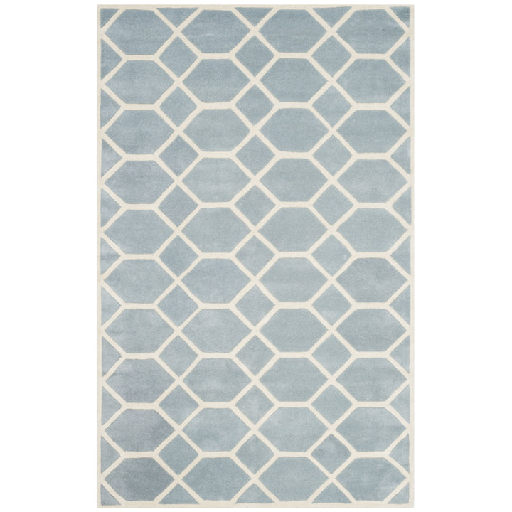 SAFAVIEH Chatham CHT755B Handmade Blue / Ivory Rug Image 11