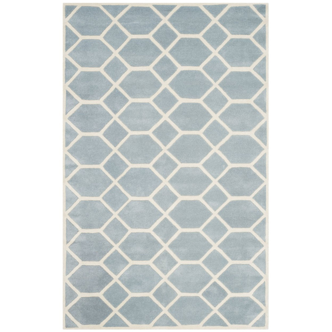 SAFAVIEH Chatham CHT755B Handmade Blue / Ivory Rug Image 1