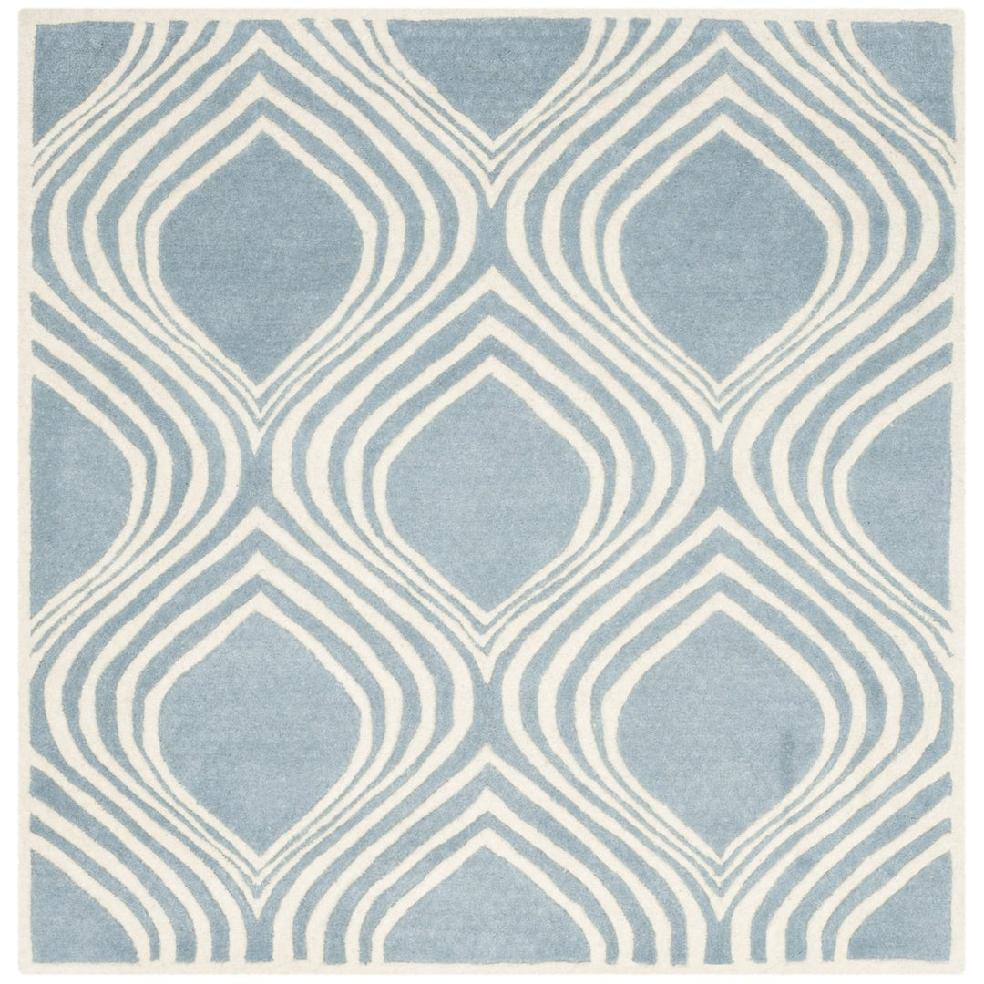 SAFAVIEH Chatham CHT758B Handmade Blue / Ivory Rug Image 1