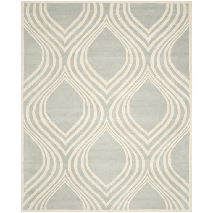 SAFAVIEH Chatham CHT758E Handmade Grey / Ivory Rug Image 1