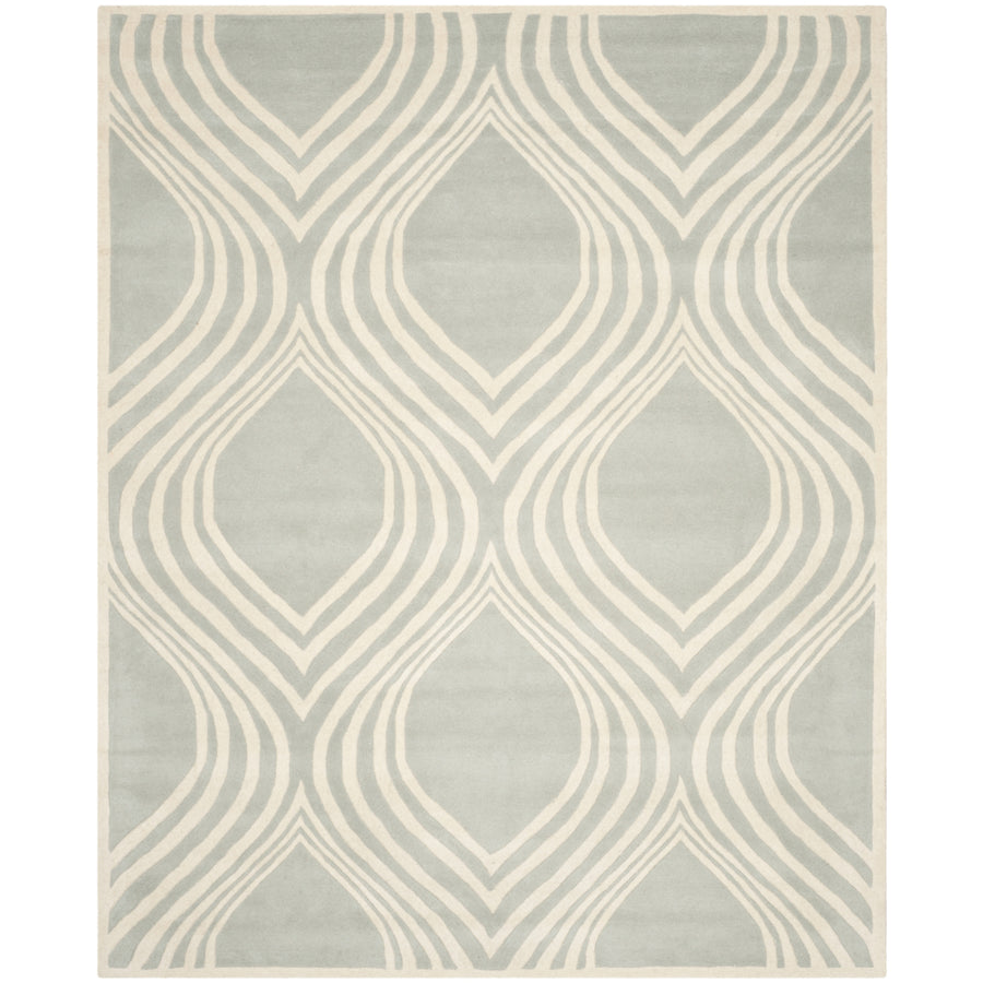 SAFAVIEH Chatham CHT758E Handmade Grey / Ivory Rug Image 1