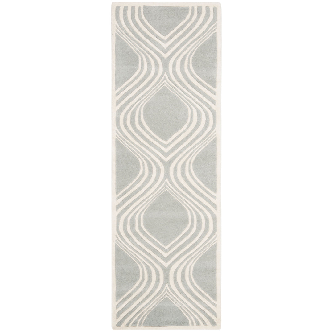 SAFAVIEH Chatham CHT758E Handmade Grey / Ivory Rug Image 5