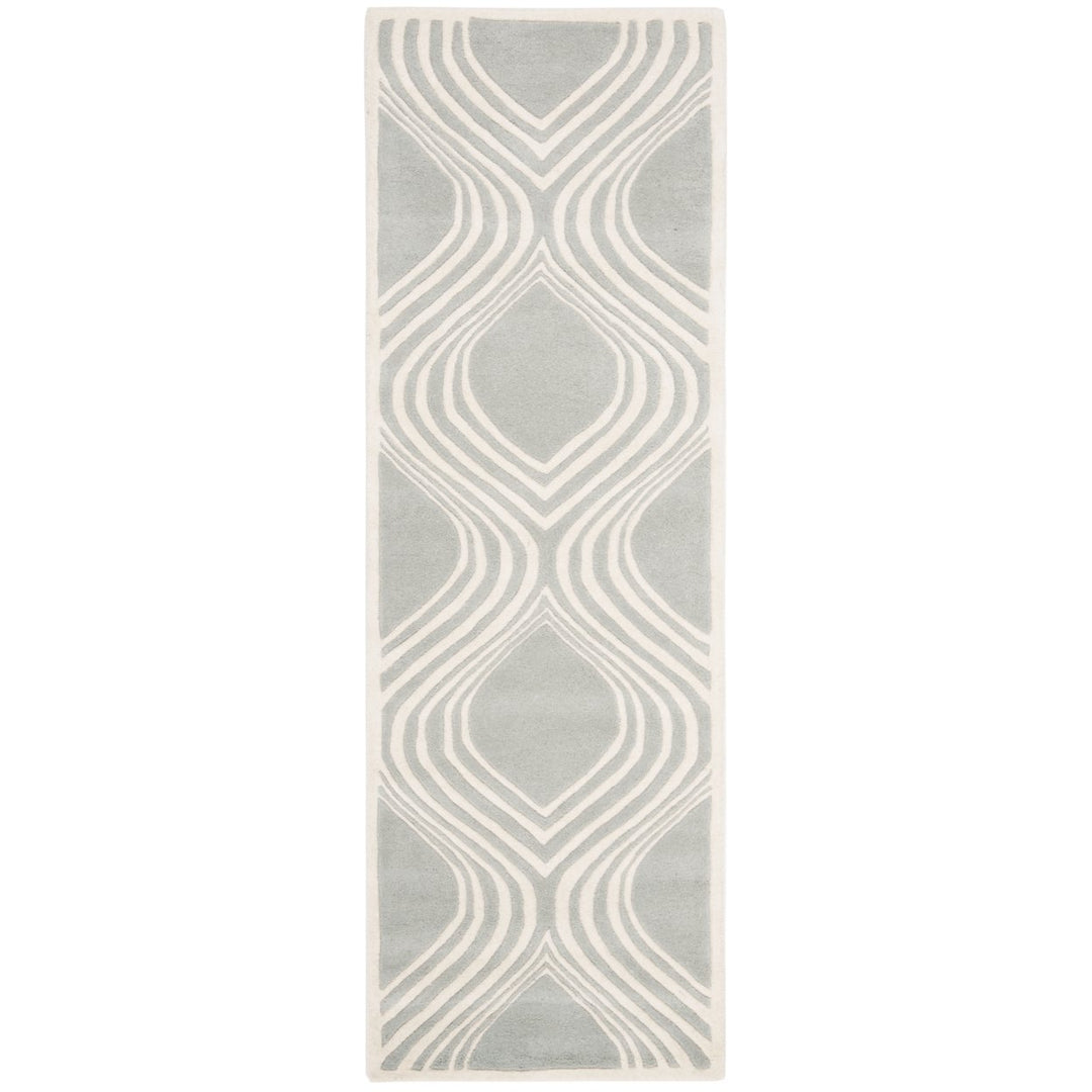 SAFAVIEH Chatham CHT758E Handmade Grey / Ivory Rug Image 1