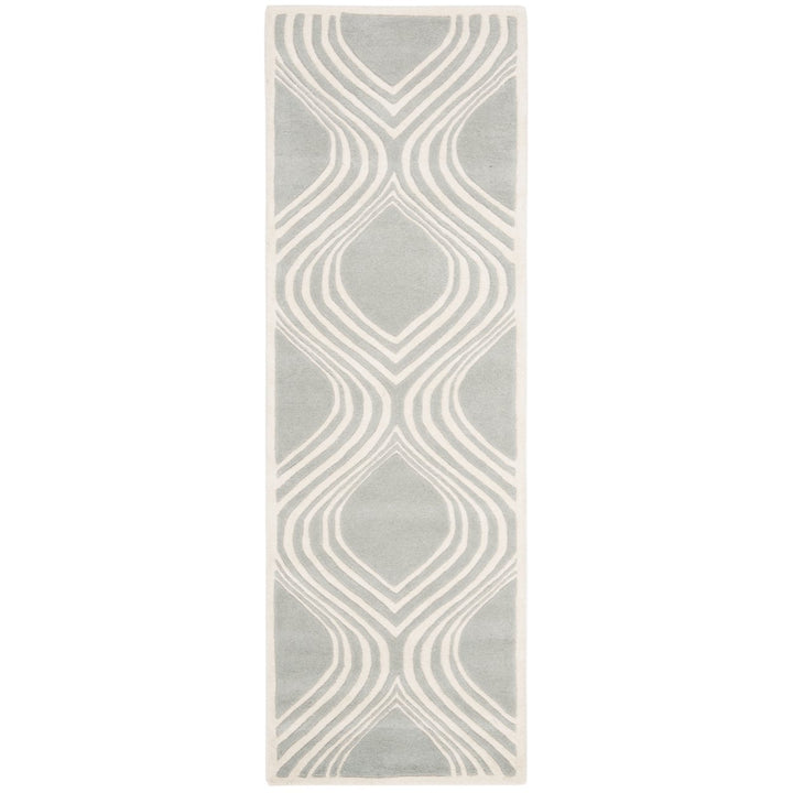 SAFAVIEH Chatham CHT758E Handmade Grey / Ivory Rug Image 1