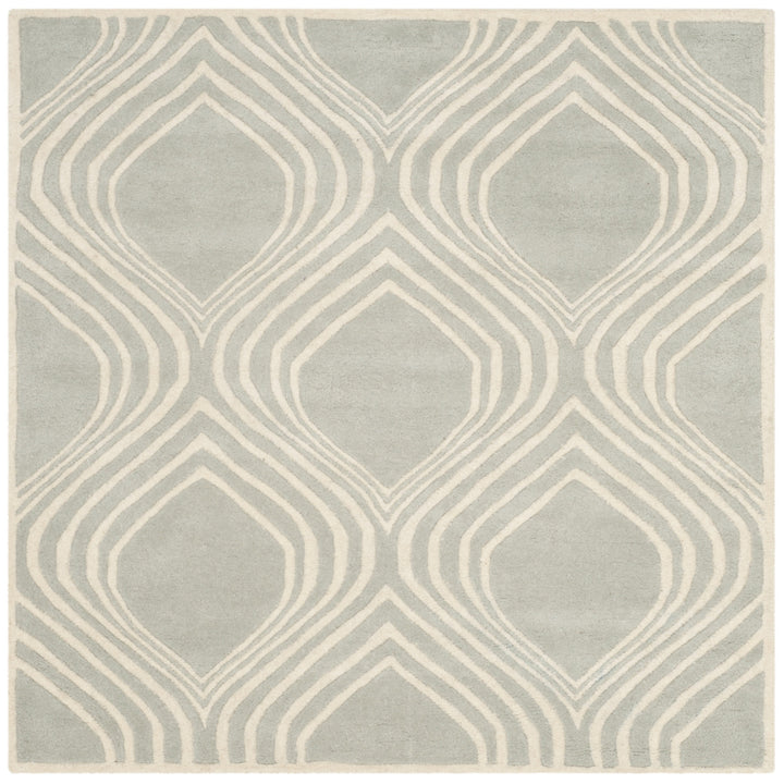 SAFAVIEH Chatham CHT758E Handmade Grey / Ivory Rug Image 6