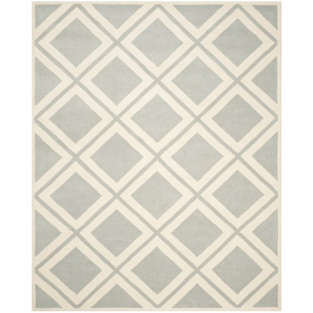 SAFAVIEH Chatham CHT759E Handmade Grey / Ivory Rug Image 1