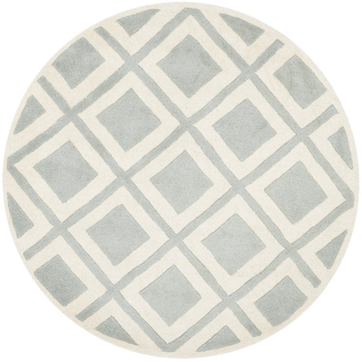 SAFAVIEH Chatham CHT759E Handmade Grey / Ivory Rug Image 1