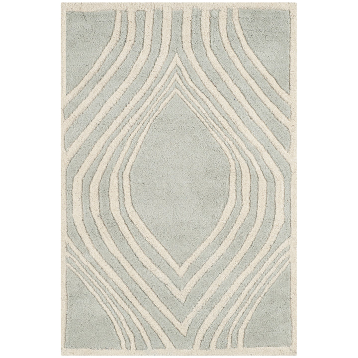 SAFAVIEH Chatham CHT758E Handmade Grey / Ivory Rug Image 10