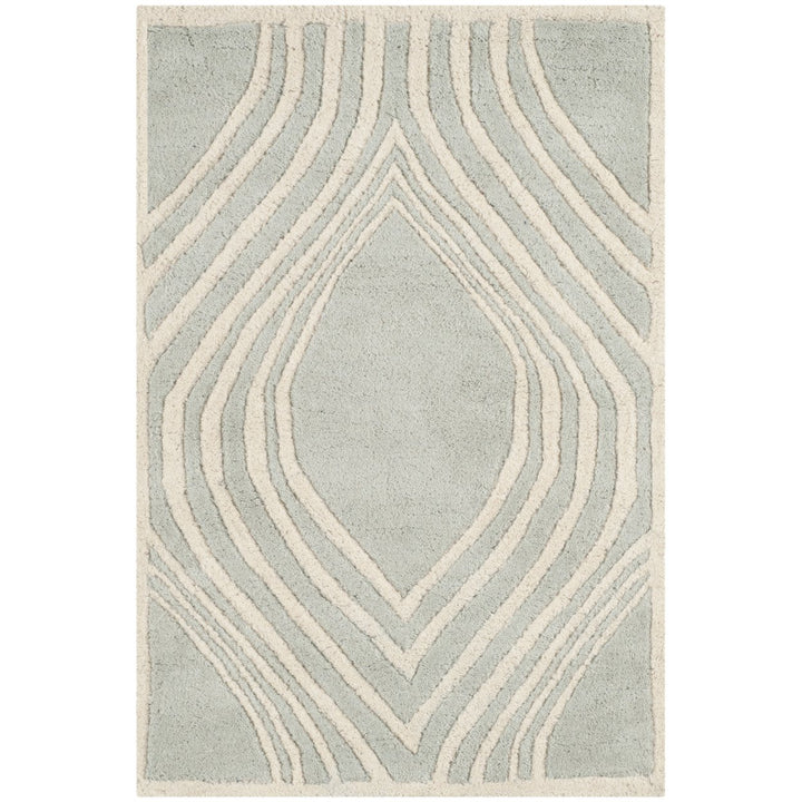 SAFAVIEH Chatham CHT758E Handmade Grey / Ivory Rug Image 1