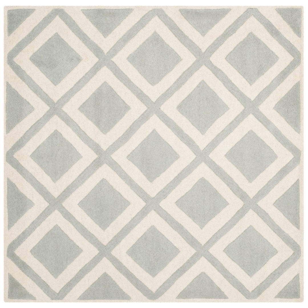 SAFAVIEH Chatham CHT759E Handmade Grey / Ivory Rug Image 1