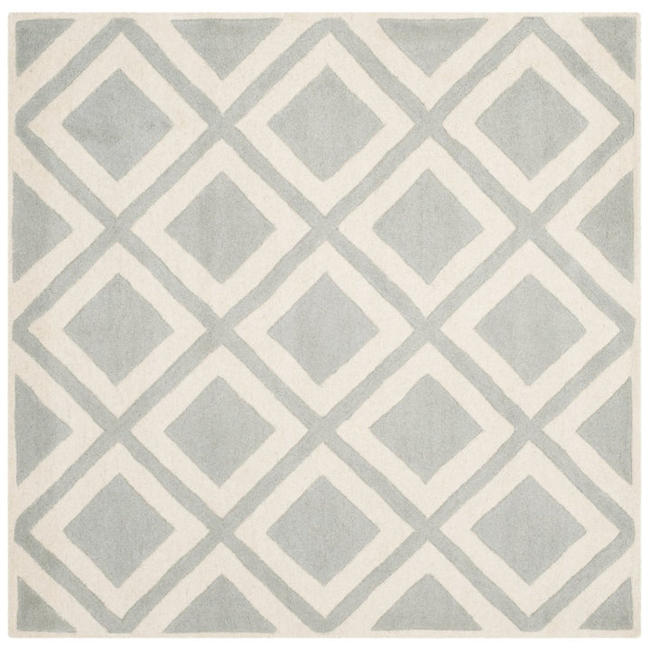 SAFAVIEH Chatham CHT759E Handmade Grey / Ivory Rug Image 1