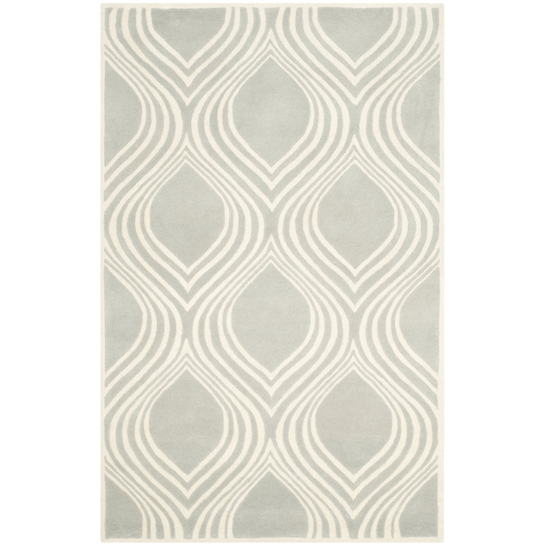 SAFAVIEH Chatham CHT758E Handmade Grey / Ivory Rug Image 11