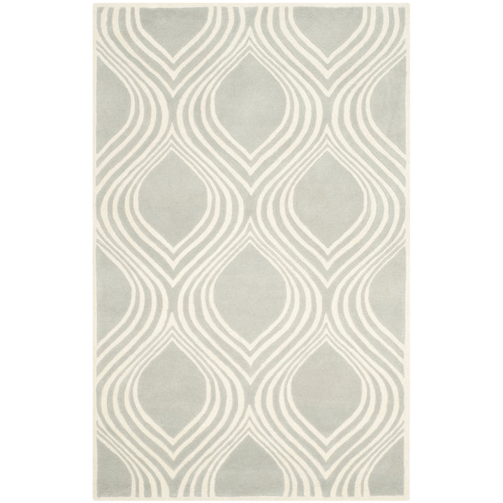 SAFAVIEH Chatham CHT758E Handmade Grey / Ivory Rug Image 11