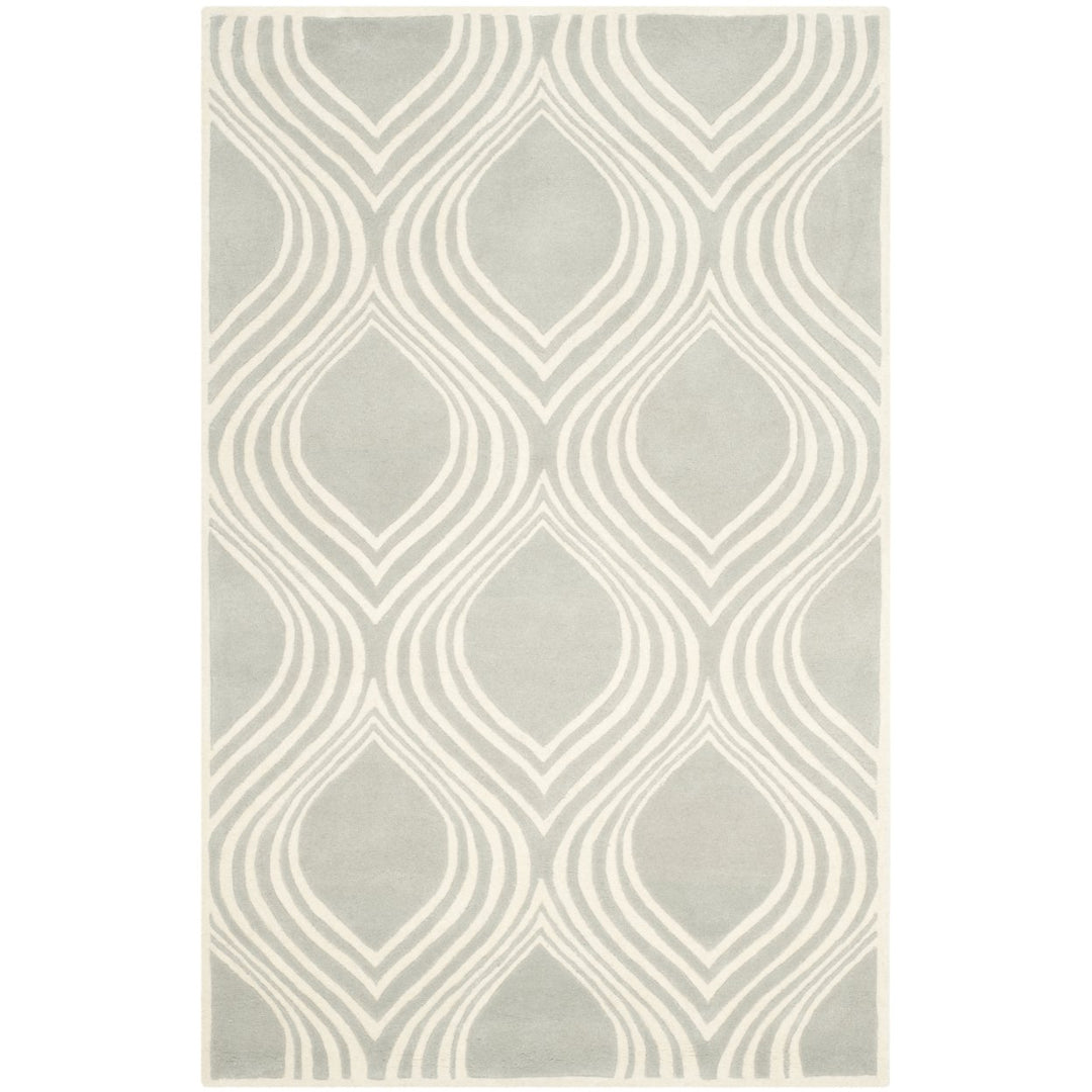 SAFAVIEH Chatham CHT758E Handmade Grey / Ivory Rug Image 1