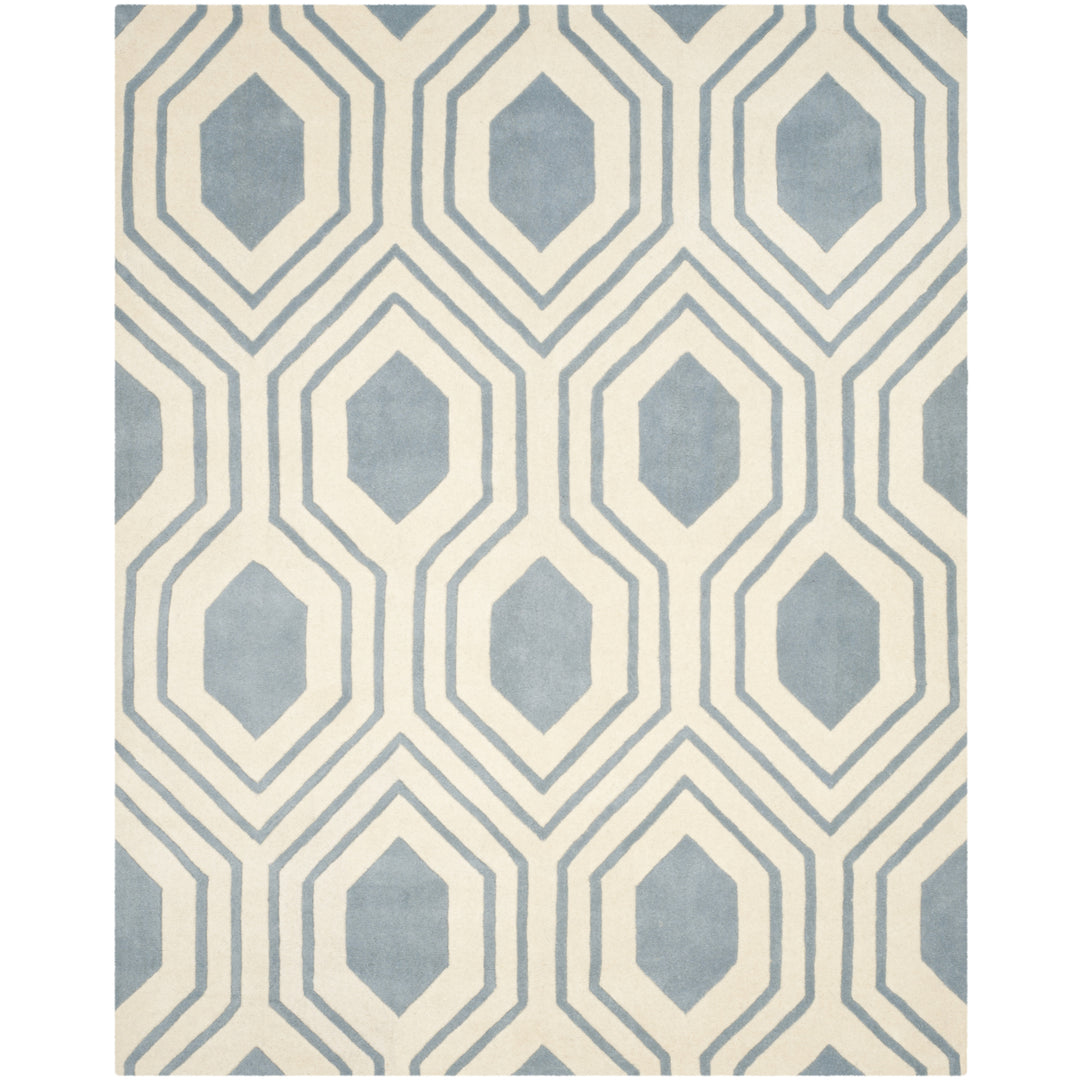 SAFAVIEH Chatham CHT760B Handmade Blue / Ivory Rug Image 1