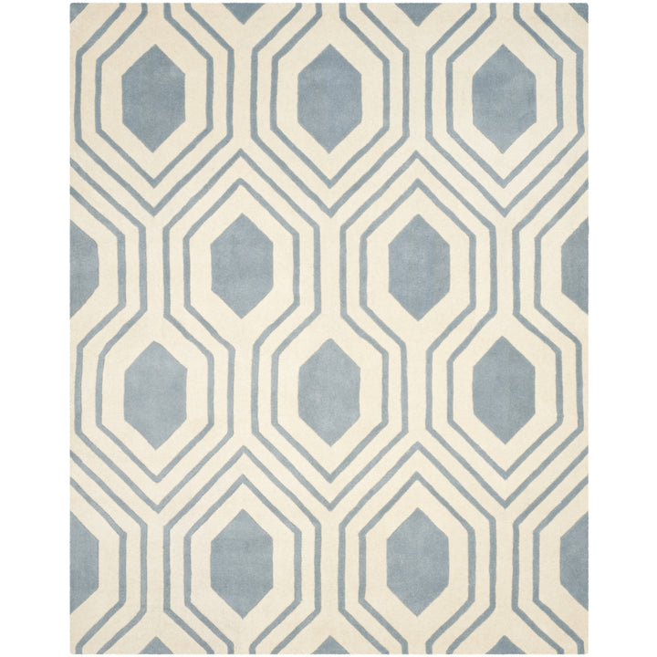 SAFAVIEH Chatham CHT760B Handmade Blue / Ivory Rug Image 1