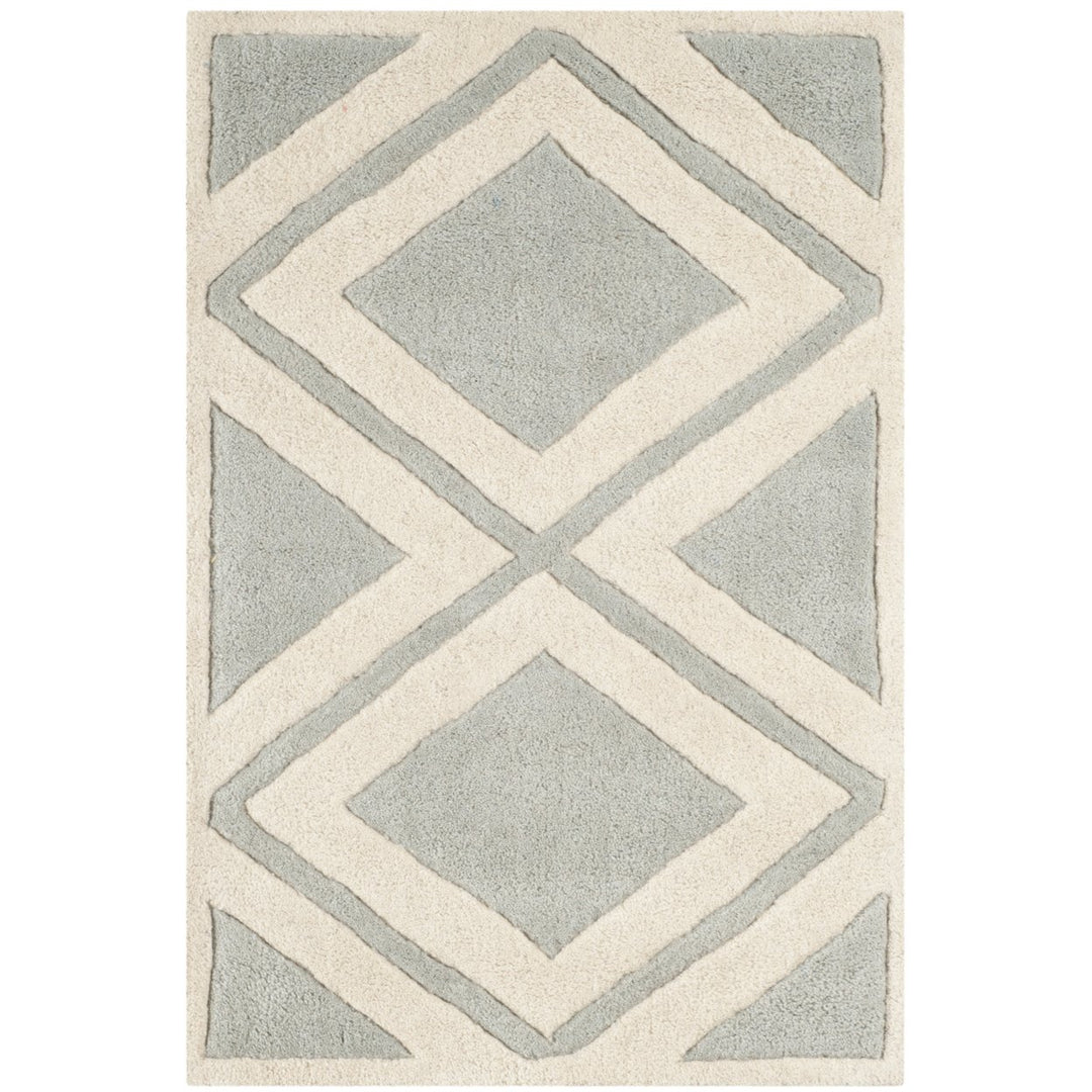 SAFAVIEH Chatham CHT759E Handmade Grey / Ivory Rug Image 1