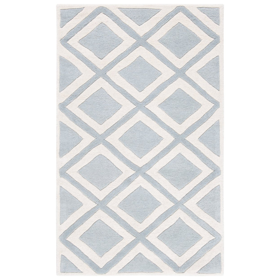 SAFAVIEH Chatham CHT759E Handmade Grey / Ivory Rug Image 10