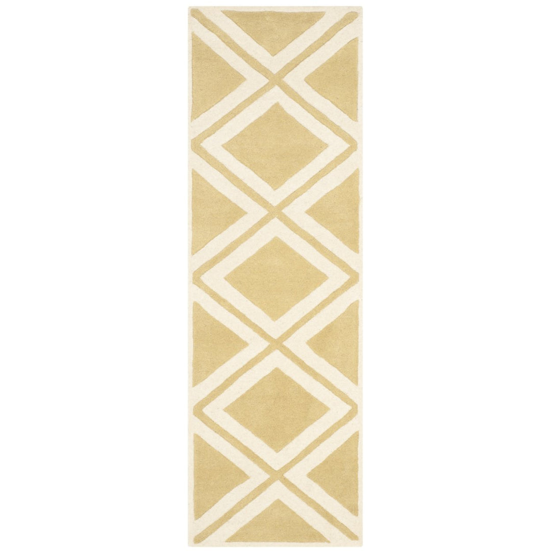 SAFAVIEH Chatham CHT759L Handmade Gold / Ivory Rug Image 1