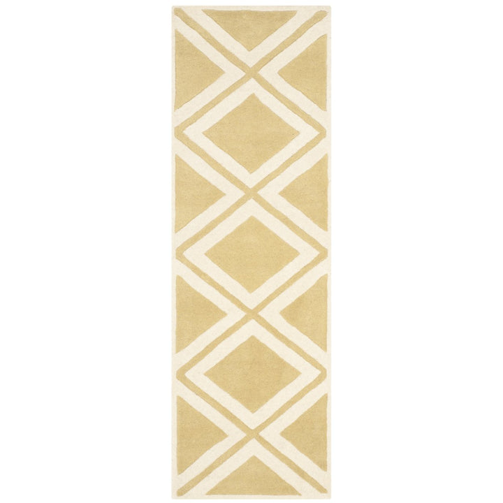 SAFAVIEH Chatham CHT759L Handmade Gold / Ivory Rug Image 1