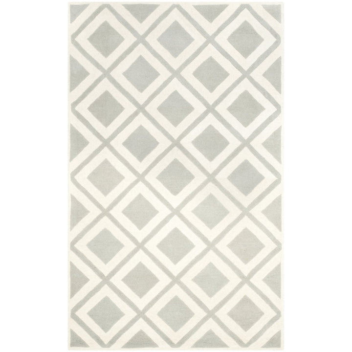 SAFAVIEH Chatham CHT759E Handmade Grey / Ivory Rug Image 11