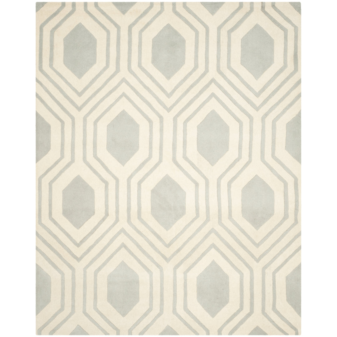 SAFAVIEH Chatham CHT760E Handmade Grey / Ivory Rug Image 1