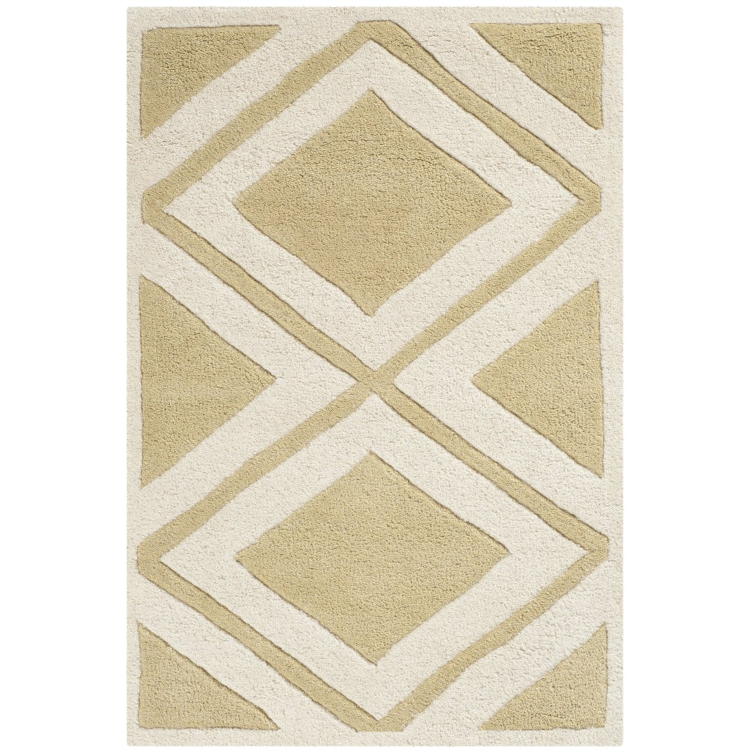 SAFAVIEH Chatham CHT759L Handmade Gold / Ivory Rug Image 1