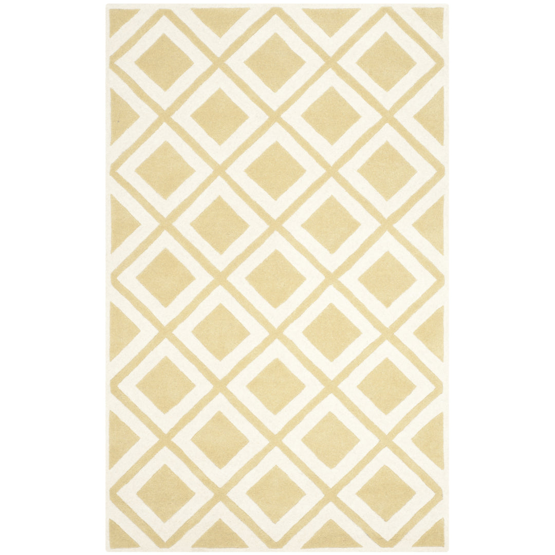 SAFAVIEH Chatham CHT759L Handmade Gold / Ivory Rug Image 10