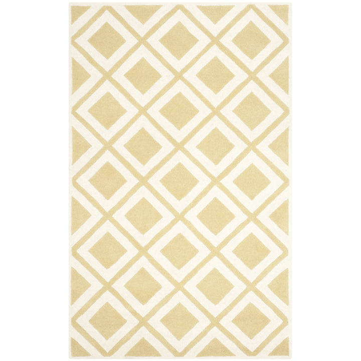 SAFAVIEH Chatham CHT759L Handmade Gold / Ivory Rug Image 10