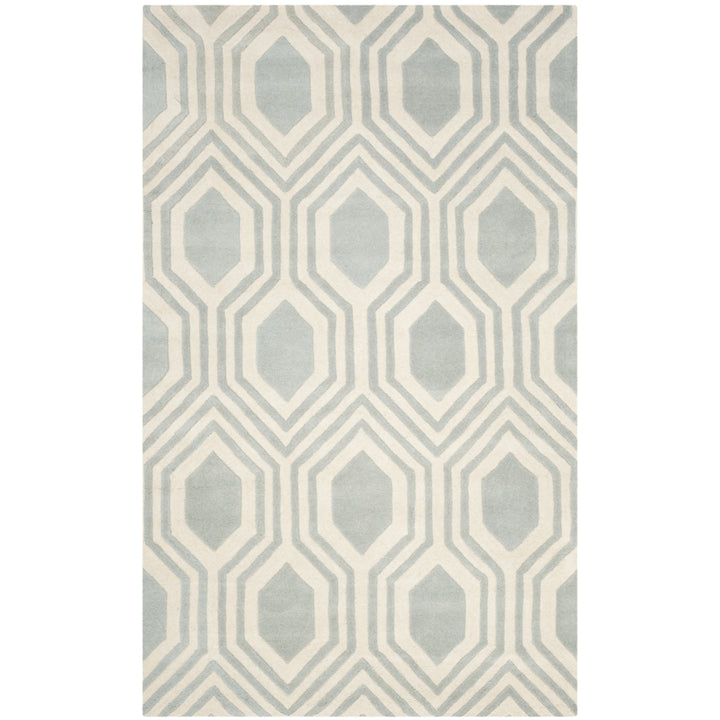 SAFAVIEH Chatham CHT760E Handmade Grey / Ivory Rug Image 7