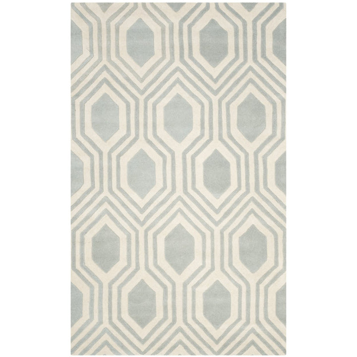 SAFAVIEH Chatham CHT760E Handmade Grey / Ivory Rug Image 1