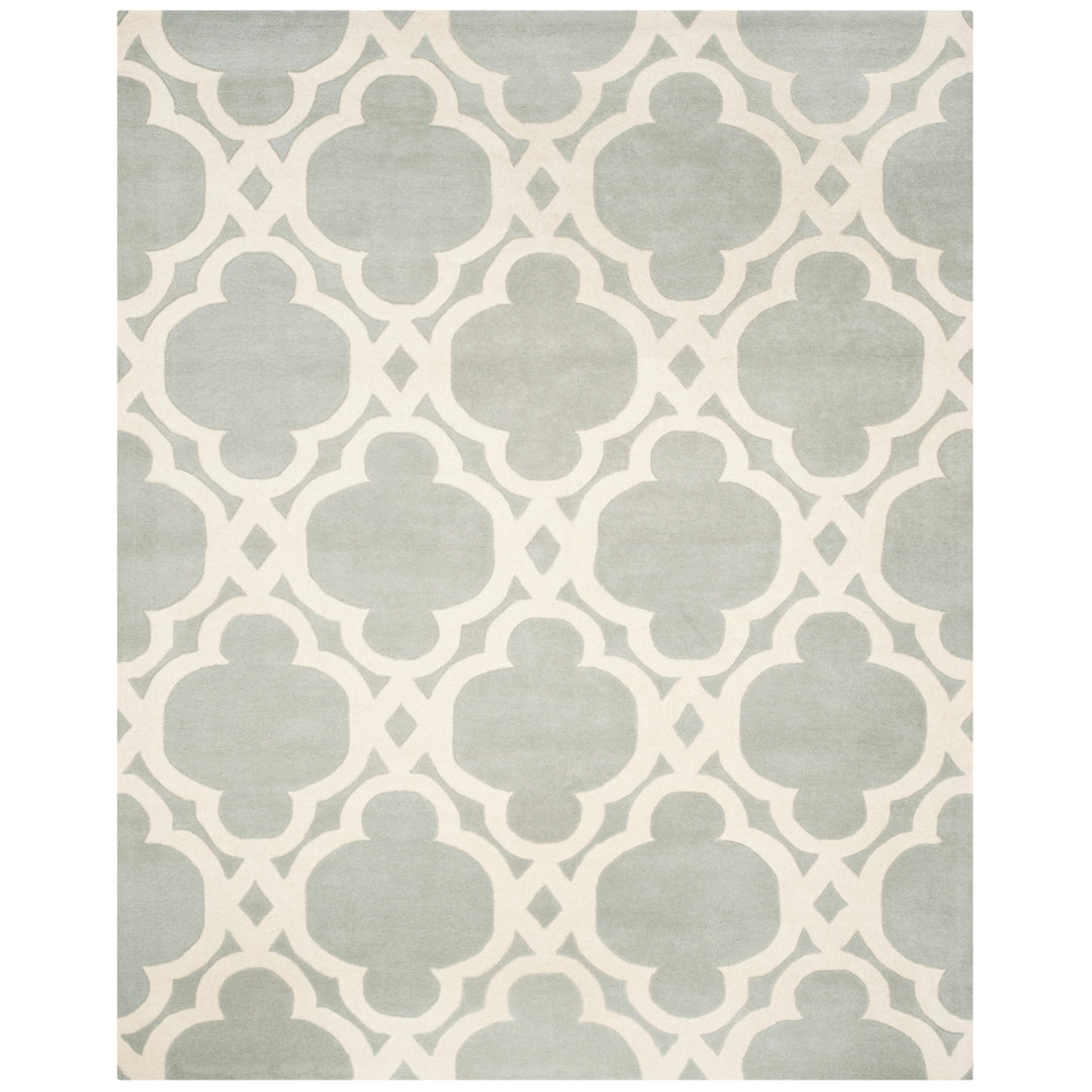 SAFAVIEH Chatham CHT762E Handmade Grey / Ivory Rug Image 1