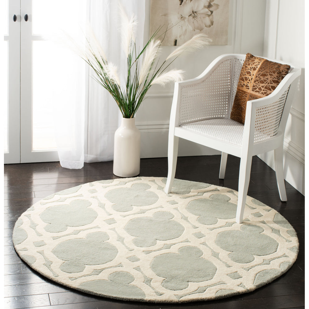 SAFAVIEH Chatham CHT762E Handmade Grey / Ivory Rug Image 2