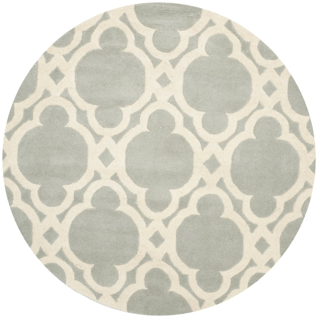 SAFAVIEH Chatham CHT762E Handmade Grey / Ivory Rug Image 1