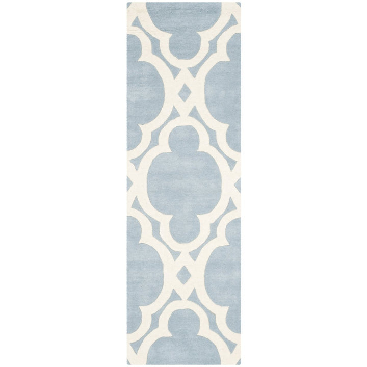 SAFAVIEH Chatham CHT762B Handmade Blue / Ivory Rug Image 1