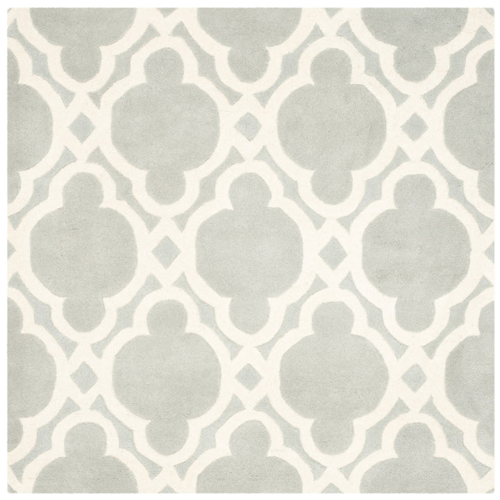 SAFAVIEH Chatham CHT762E Handmade Grey / Ivory Rug Image 6