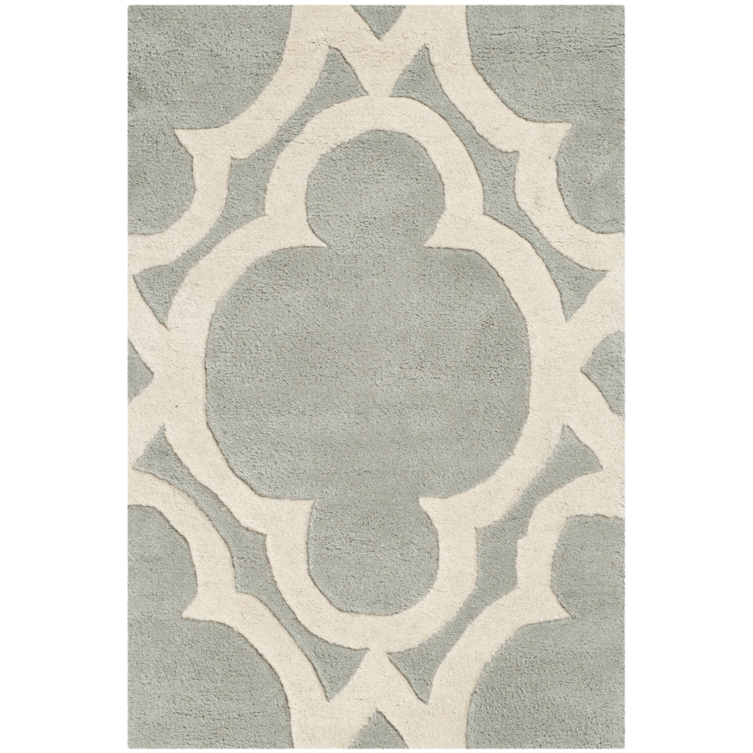 SAFAVIEH Chatham CHT762E Handmade Grey / Ivory Rug Image 8