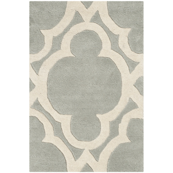 SAFAVIEH Chatham CHT762E Handmade Grey / Ivory Rug Image 8