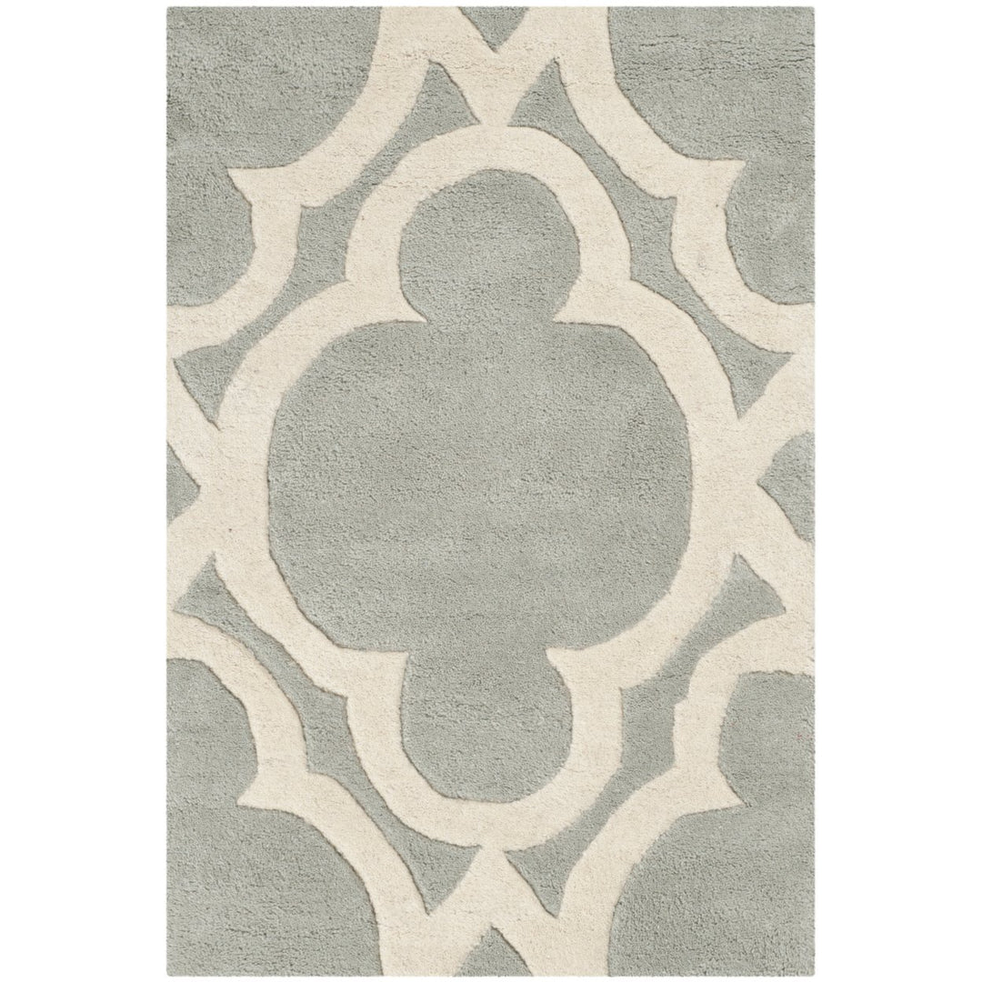 SAFAVIEH Chatham CHT762E Handmade Grey / Ivory Rug Image 1