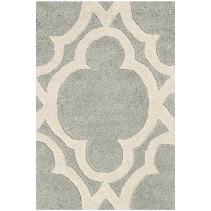 SAFAVIEH Chatham CHT762E Handmade Grey / Ivory Rug Image 1