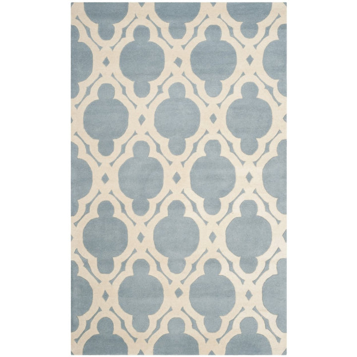 SAFAVIEH Chatham CHT762B Handmade Blue / Ivory Rug Image 1