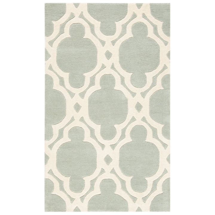 SAFAVIEH Chatham CHT762E Handmade Grey / Ivory Rug Image 9